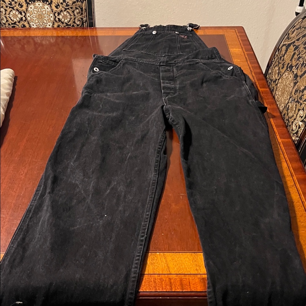 Vintage Guess Charcoal Denim Overalls - Picture 2 of 15